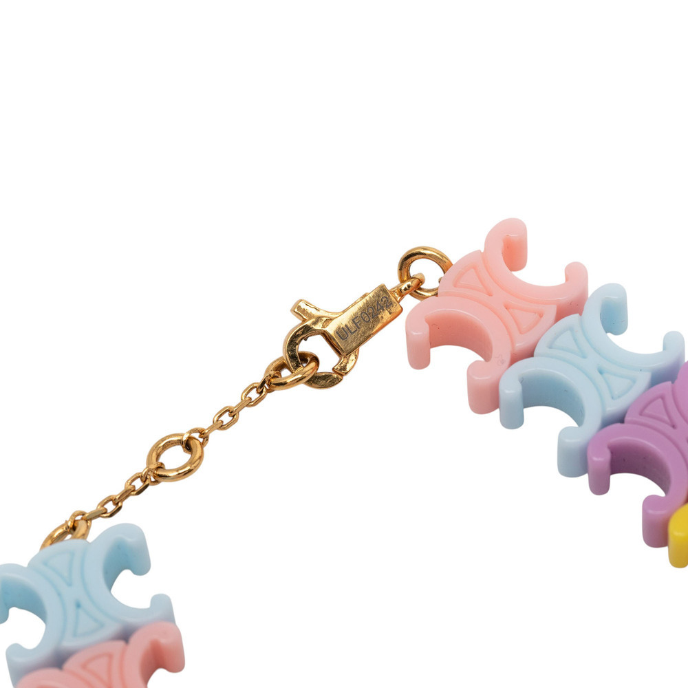 Pre-Loved Celine Multicolor Plexiglass Triomphe Baby Bracelet - Picture 4 of 6